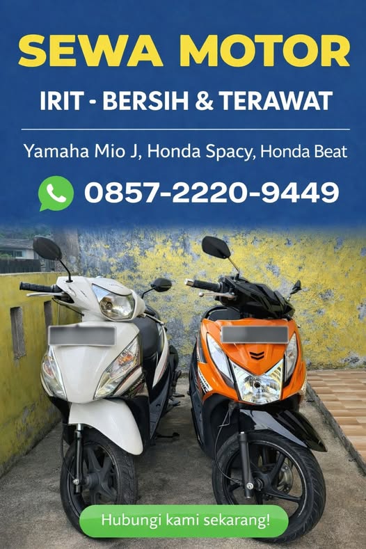 Sewa Motor Irit - Bersih & Terawat