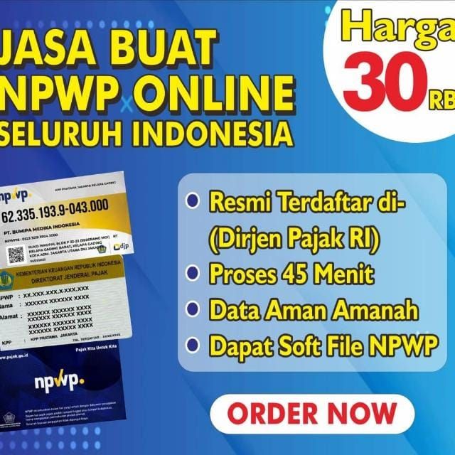 Jasa Pembuatan NPWP Resmi & Aman