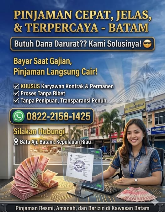 Pinjaman Cepat, Jelas, & Terpercaya - Batam