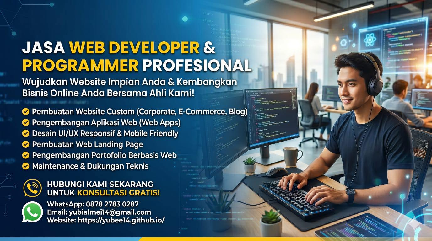 Jasa Web Developer & Programmer Profesional