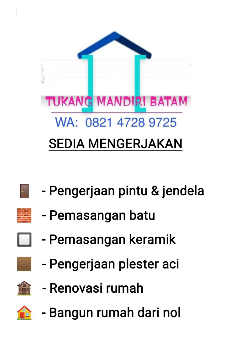 Tukang Mandiri Batam